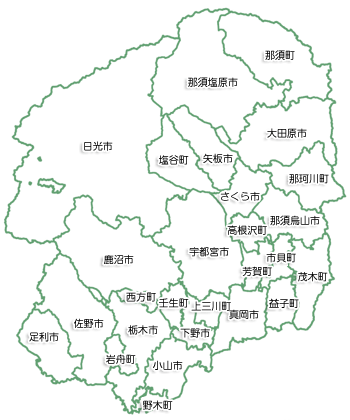 栃木県内商工会マップ